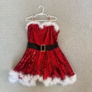 Mrs Claus Red Sequin Dress
